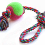 Миниатюра для Игрушка для собак “Верёвка с петлей, 2 узла и мяч”, d65/430мм