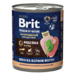Миниатюра для Brit Premium By Nature консервы с индейкой и уткой для взрослых собак всех пород, 850 гр