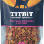 Миниатюра для Лакомство для кошек Titbit хрустящее, с курицей, 60 г