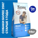 Миниатюра для Корм Karmy MAXI ADULT – Телятина. Корм для взрослых собак крупных пород 14 кг