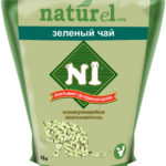 Миниатюра для Наполнитель N1 NATUReL Зеленый чай для кошек, древесный, комкующийся, 4.5 л, 1.75 кг