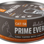 Миниатюра для Корм Prime Ever Holistic Tuna Topped & White Fish (в желе) для кошек, с цыпленком и тунцом, 80 г