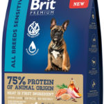 Миниатюра для Корм Brit Premium Sensitive для собак с чувствительным пищеварением, с лососем и индейкой, 15 кг