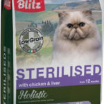 Миниатюра для Корм сухой для кошек Blitz Holistic Sterilised Chicken & Liver (низкозерновой) для стерилизованных, курица и печень 1,5 кг