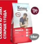 Миниатюра для Корм Karmy MEDIUM  ADULT -Телятина. Корм для взрослых собак средних пород 14 кг