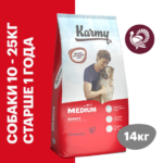 Миниатюра для Корм Karmy ADULT MEDIUM для взрослых собак средних пород старше 1 года – индейка 14 кг